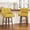 Yellow, variant on SOBREMESA 26 in. Counter-Height Swivel Bar Stools with Backs and Arms, Upholstered Chenille Kitchen Island Chairs with 360° Swivel, Wood Legs and Metal Footrest, Set of 2, Gray