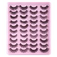 thumbnail image 1 of xiaxaixu 20 Pairs Dramatic Fake Eyelashes Fluffy Long Strip Lashes Thick Curly False Eyelashes Wispy Full Volume Big Eye Lashes, 1 of 8