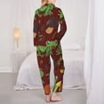 thumbnail image 6 of Wukai Frogs and Mushrooms Print Women's Pajama Set - Soft Long Sleeve Sleepwear for Comfort and Style-X-Large, 6 of 9