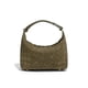 thumbnail image 1 of Bolso de hombro RWSEFK Lujoso cuero tejido de gamuza verde oliva, 1 of 9