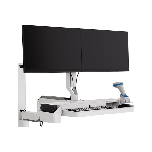 Ergotron CareFit - Mounting component (bow) - for 2 LCD displays - white - screen size: up to 24"