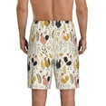 thumbnail image 3 of Daiia Cartoon Chickens Mens Woven Stretch Pajama Short,Short Pajama Pants-X-Large, 3 of 9