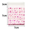 thumbnail image 6 of 100Pcs/50pcs 7x7cm Plastic Transparent Heart Bags for DIY Jewelry Candy Cookie Gift Self Adhesive Pouch Storage Packaging Bags snowflake 50pcs, 6 of 6