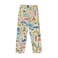 thumbnail image 4 of Kdxio Famous Places Print Men's Sleep Pajama Pant Lounge Pants with Pockets, 4 of 8