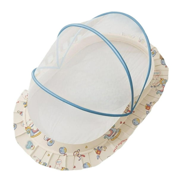 Cubierta de red para cuna, tienda de campaña, ropa de cama, suministros multifunción, funda protectora plegable para bebé, mini dosel para habitación perro azul