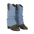 thumbnail image 1 of Platonia|Bota Vaquera Cowboy Denim Verde Ivanna Mezclilla Desmontable Mujer, Bota Moderna Estilizada Cowboy, 1 of 5