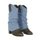 thumbnail image 1 of Platonia|Bota Vaquera Cowboy Denim Verde Ivanna Mezclilla Desmontable Mujer, Bota Moderna Estilizada Cowboy, 1 of 5