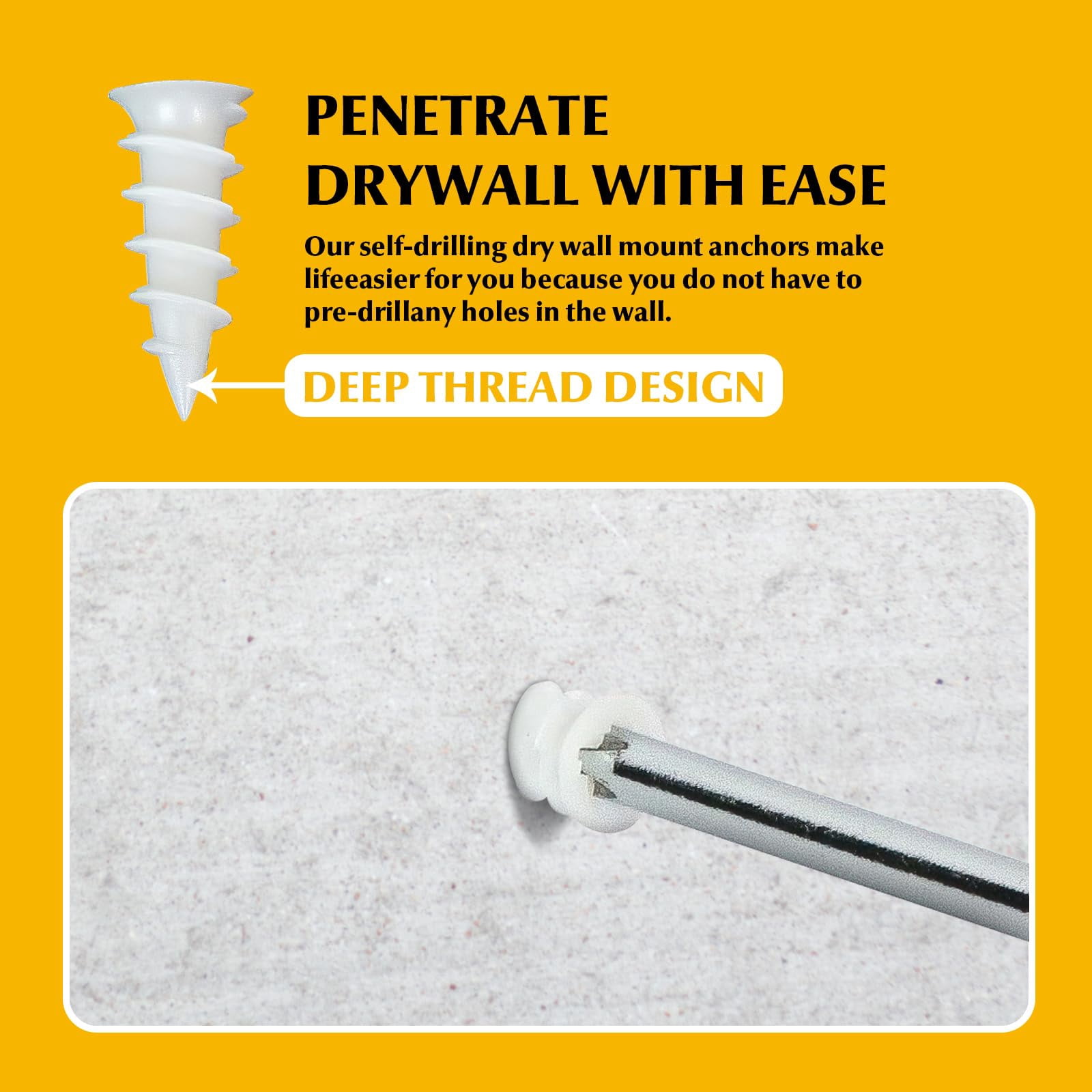 244Pcs Self Tapping Screws Drywall Anchors and Sheet Metal Screw Assortment,2 Size Kit for Installing Drywall, Wood,Metal Sheet Materials