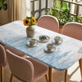 thumbnail image 3 of Blue Seahorse Coastal Table Cloths for 4 Foot Rectangle Tables, Summer Beach Nautical Ocean Coral Patio Waterproof Elastic Fitted Tablecloths, Washable Rectangular Table Cover for Camping, 3 of 8