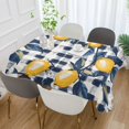 thumbnail image 2 of Yayeee Tablecloths 54" x 72" Rectangle Wrinkle Resistant Party Table Cover, Beige Plaid Lemon, 2 of 8