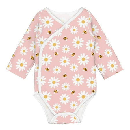 

Coaee Daisy And Bee for Soft Cotton Baby Long-Sleeve Bodysuit Girls Boys Bodysuit Romper