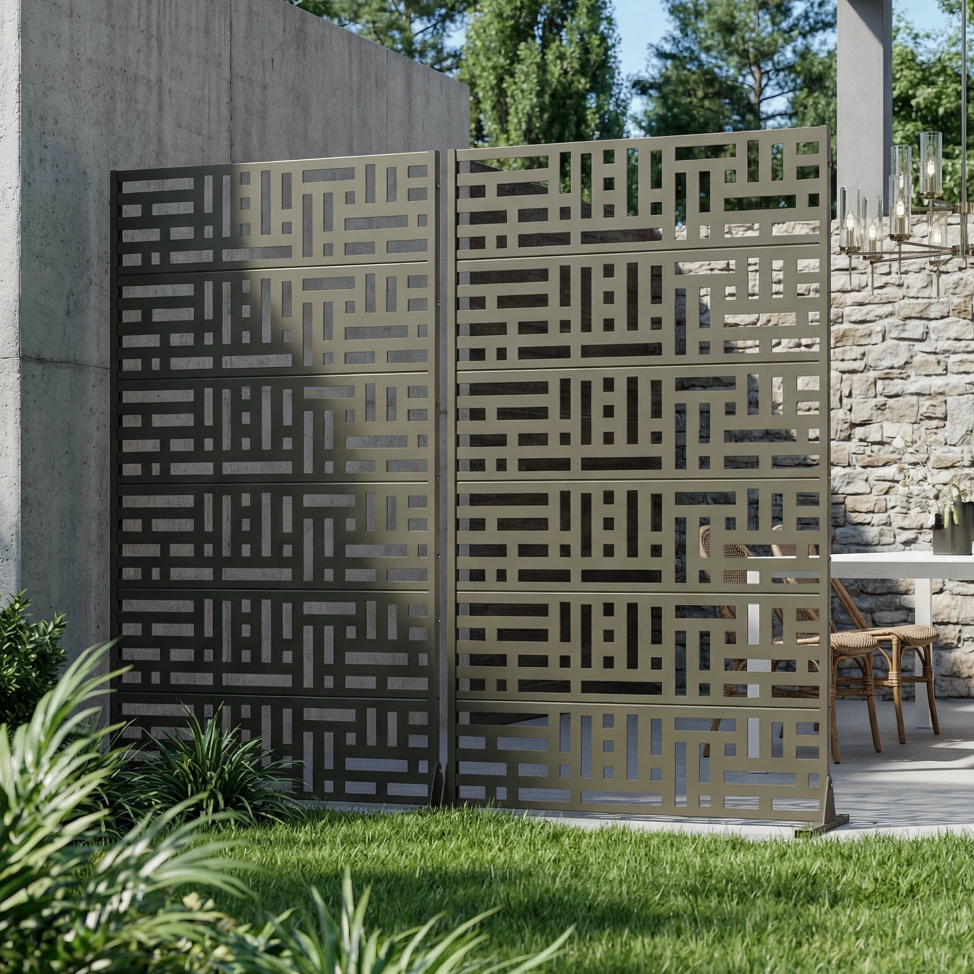 Privacy Metal Screen Fence Panel
