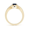 thumbnail image 2 of Angara Natural 1 Ct. Blue Sapphire Solitaire Ring in 14K Yellow Gold for Women (Ring Size: 11.5), 2 of 9