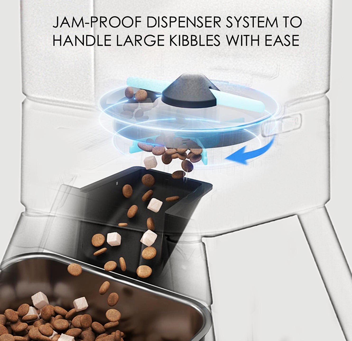 Programmable Automatic  Dry Food Feeder for Cats  & Dogs with Stainless Steel Bowl, 4L