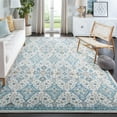 thumbnail image 3 of SAFAVIEH Evoke Stamen Bordered Area Rug, Ivory/Light Blue, 6'7" x 6'7" Square, 3 of 13