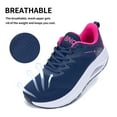 thumbnail image 3 of Women's Wide Toe Box Walking Shoes for Plantar Fasciitis, Arch Support Orthotic Wide Width Athletic Tennis Running Sneakers​​​ NavyPink Size 6, 3 of 5