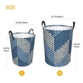 thumbnail image 3 of Vsdgher Cozy Knitted Blue Chevron Waterproof Round Large Laundry Basket -Toy Storage Basket, Perfect as Hamper, Kids Room Storage, and Toy Containment-, 3 of 6