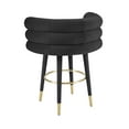thumbnail image 3 of TOV Furniture Betty Black Velvet Counter Stool with Gold Accents, 3 of 6