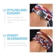 thumbnail image 3 of KAKOWELY Pulsera tejida ajustable con dijes de cuentas de fútbol de aleación de 5 piezas, regalo de joyería, 3 of 4