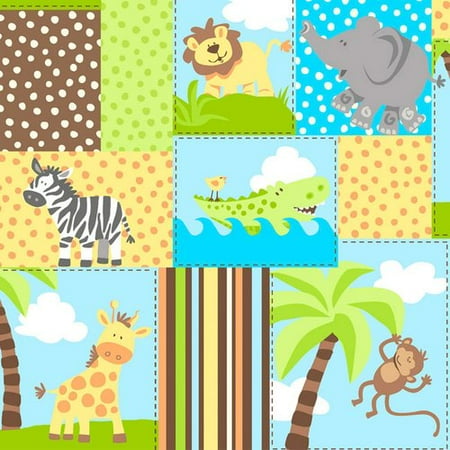 Springs Creative Safari Tots Patches Multi Fabric