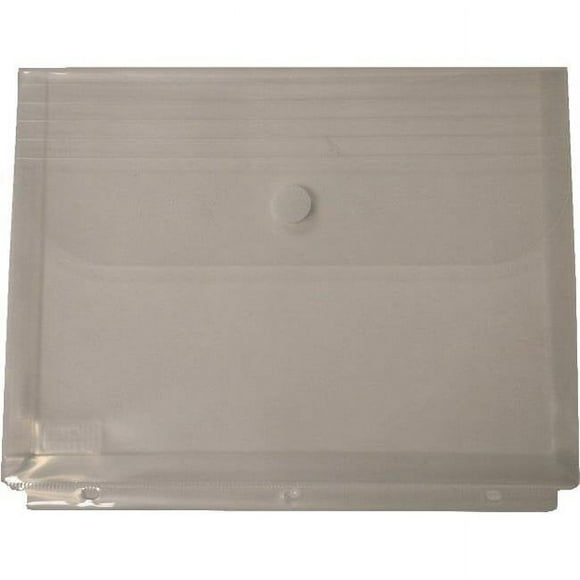 Filexec Poly Envelope- 3-Hole Punched To Fit In 3-Ring Binder- Clear- Pack 12