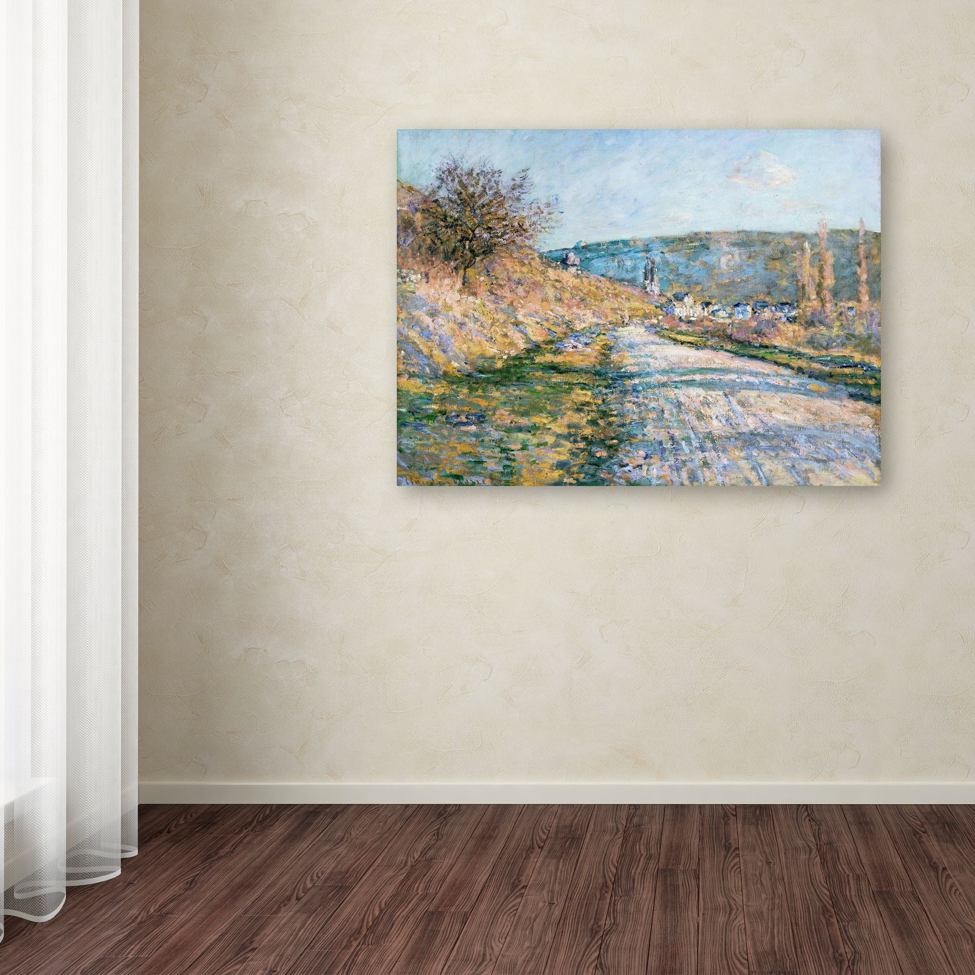 Monet 'The Road To Vetheuil' Canvas Art