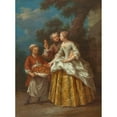 thumbnail image 2 of Jean-Baptiste Lebel 14x18 Gold Ornate Wood Frame and Double Matted Museum Art Print Titled - The Scalded Merchant (1745), 2 of 4