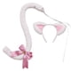 thumbnail image 2 of Faux and Tail Set Disfraz Disfraz Disfraz Fiestas temáticas Cosplay blanco rosa jinwen Cola de tocado de gato, 2 of 3