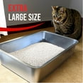 thumbnail image 6 of iPrimio Ultimate Stainless Steel XL Cat Litter Box - XL Litter Box for Big Cats - Large Cat Litter Box - Never Absorbs Odor, Stains, or Rusts - Easy Cleaning Litterbox Designed by Cat Owners (1 Pan), 6 of 7