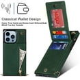 thumbnail image 5 of Crossbody Phone Case for iPhone 13 Pro Max Case with Card Holder for Women,iPhone 13 Pro Max Case Wallet with Strap Lanyard for Men,PU Leather Magnetic Clasp with Kickstand 6.7", Green, 5 of 14