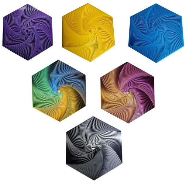 Juguete Antiestrés Fractal 3D Con Diseño Espiral Y Degradado De Colores – Alivia La Ansiedad Girándolo Suavemente, Para Niños Y Adultos
