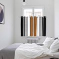thumbnail image 4 of Modern Brown Black Kitchen Curtains 72 Inch Length, Boho Contemporary Geometric Striped Grommet Top Bedroom Living Room Curtains, Light Filtering Cafe Curtain Drapes 2 Panels Set 104''x72'', 4 of 9