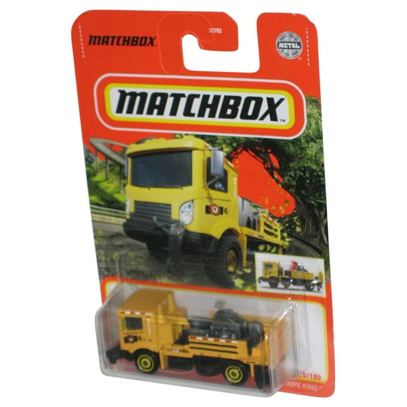 Matchbox Road Stripe King (2020) Die-Cast Metal Yellow Toy Truck 25/100