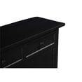 thumbnail image 4 of Pemberly Row Traditional 4-drawer 4-Door Solid Wood Sideboard in Black, 4 of 7
