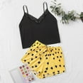 thumbnail image 2 of WTXUE Lounge Sets | Pajama Sets Women Fashion Print Pajama Shorts Pajama Two Set | 2-Piece Yellow L, 2 of 3