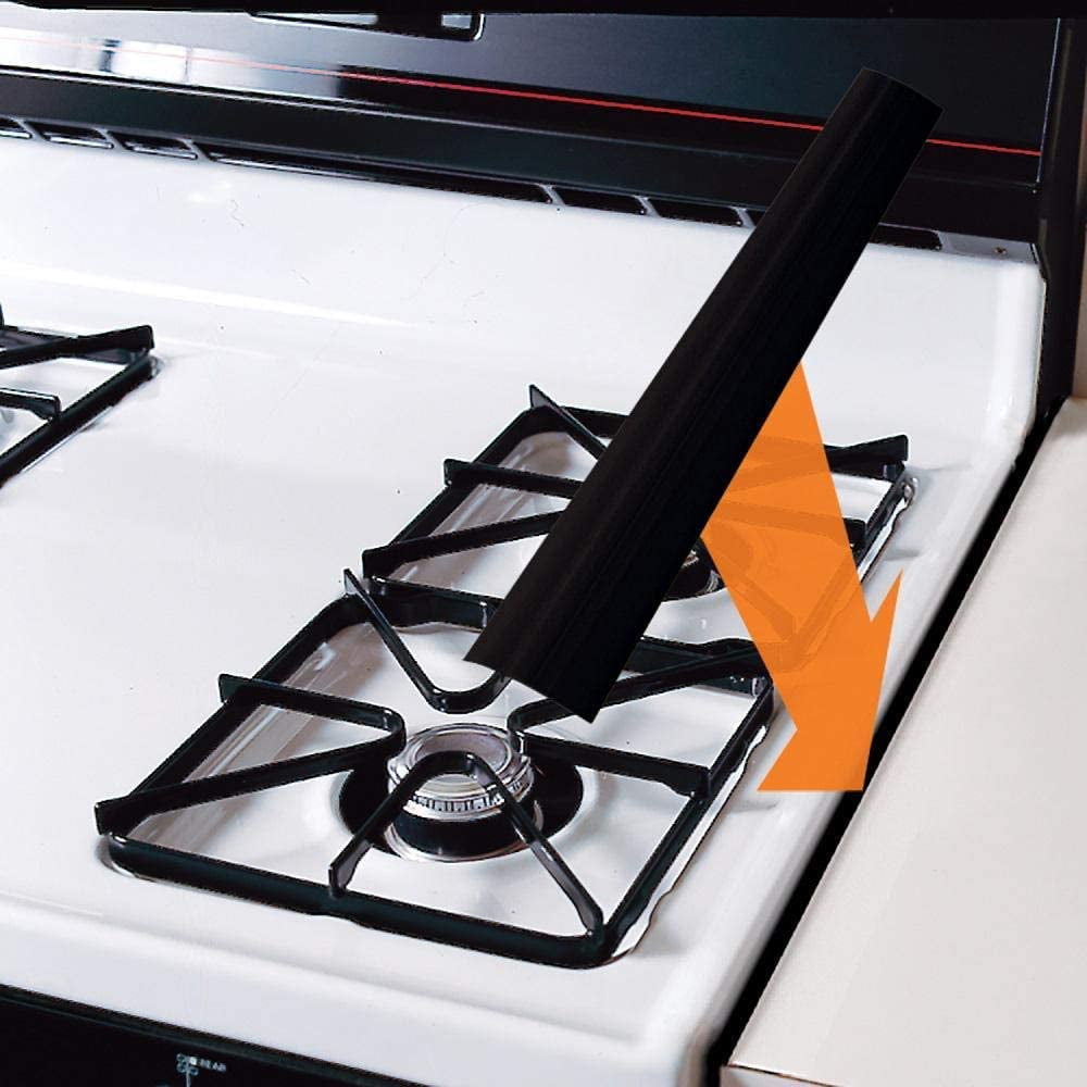 $1/mo - Finance Forliver Stove Counter Gap Cover, Kitchen Stove Gap Covers, Kitchen Accessories For Countertop, Heat Resistant Oven Gap Filler Stove Protector Between Stove Side Gap Guards(2 Pack, 25 In, Black)