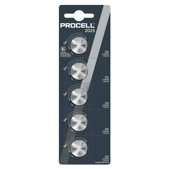 Procell Lithium Coin CR2032 3V Battery, Long-Lasting Coin Batteries (Pack of 5)