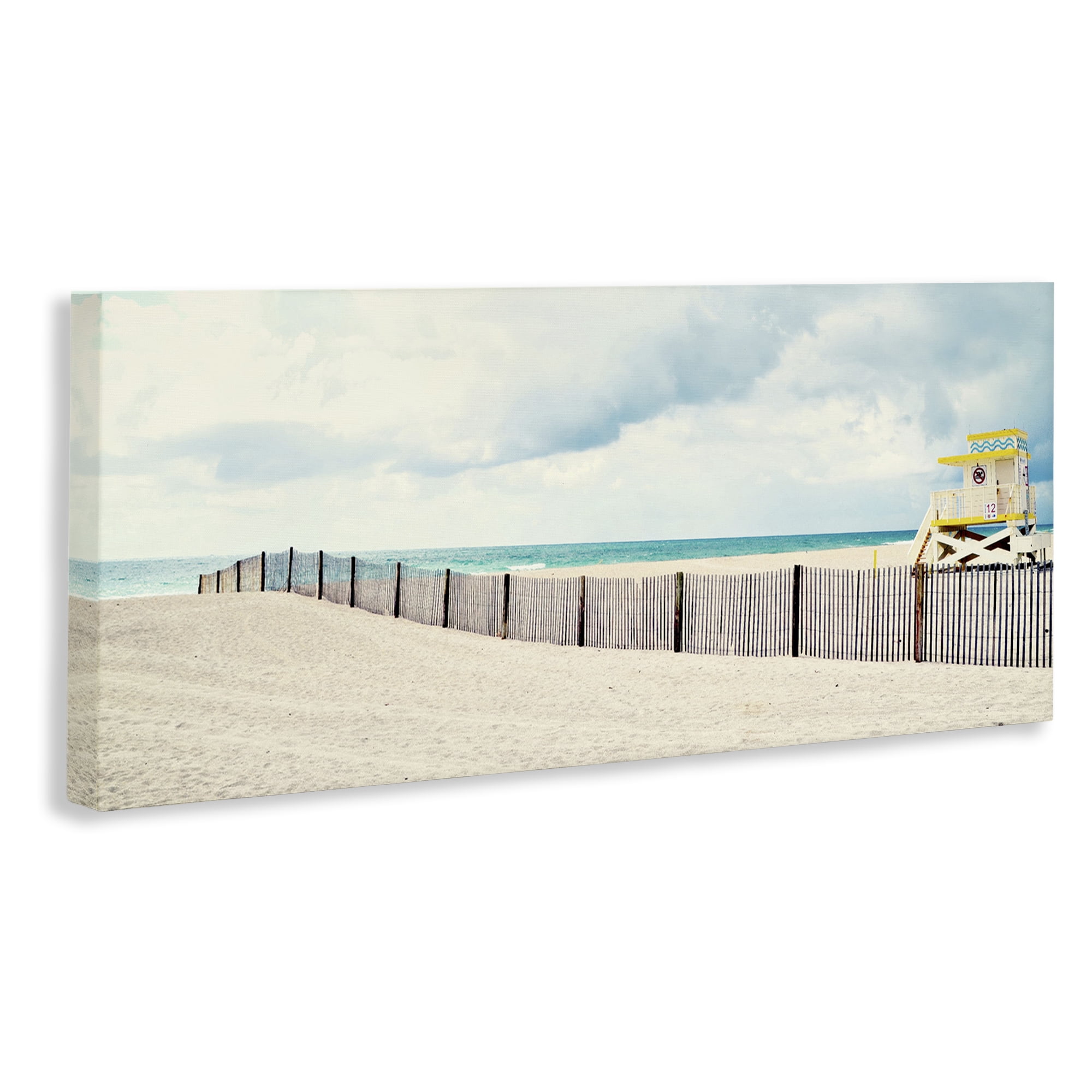 Stupell Industries Sandy Boardwalk Way Nautical & Beach Photography Wrapped Canvas Art Print Wall Art, 24 x 10