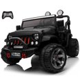 thumbnail image 1 of VOLTZ TOYS Jeep Wrangler Style 24V 2-Seater Kids Ride-On Car Truck, Classic Motorized Off-Road Toy Vehicle with Parent Remote Control, All-Terrain Wheels, Black, 1 of 8