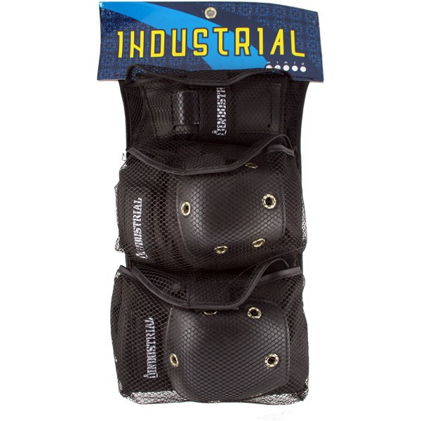 INDUSTRIAL SKATEBOARD ADULT PAD SETS 3 IN 1 (Elbow Pads, Knee Pads