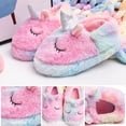 thumbnail image 2 of Rainbow Unicorn Slippers/Cute Fluffy Girls Slippers/Cozy Plush Indoor Outdoor Women Slippers/Best Unicorn Gifts, 2 of 7
