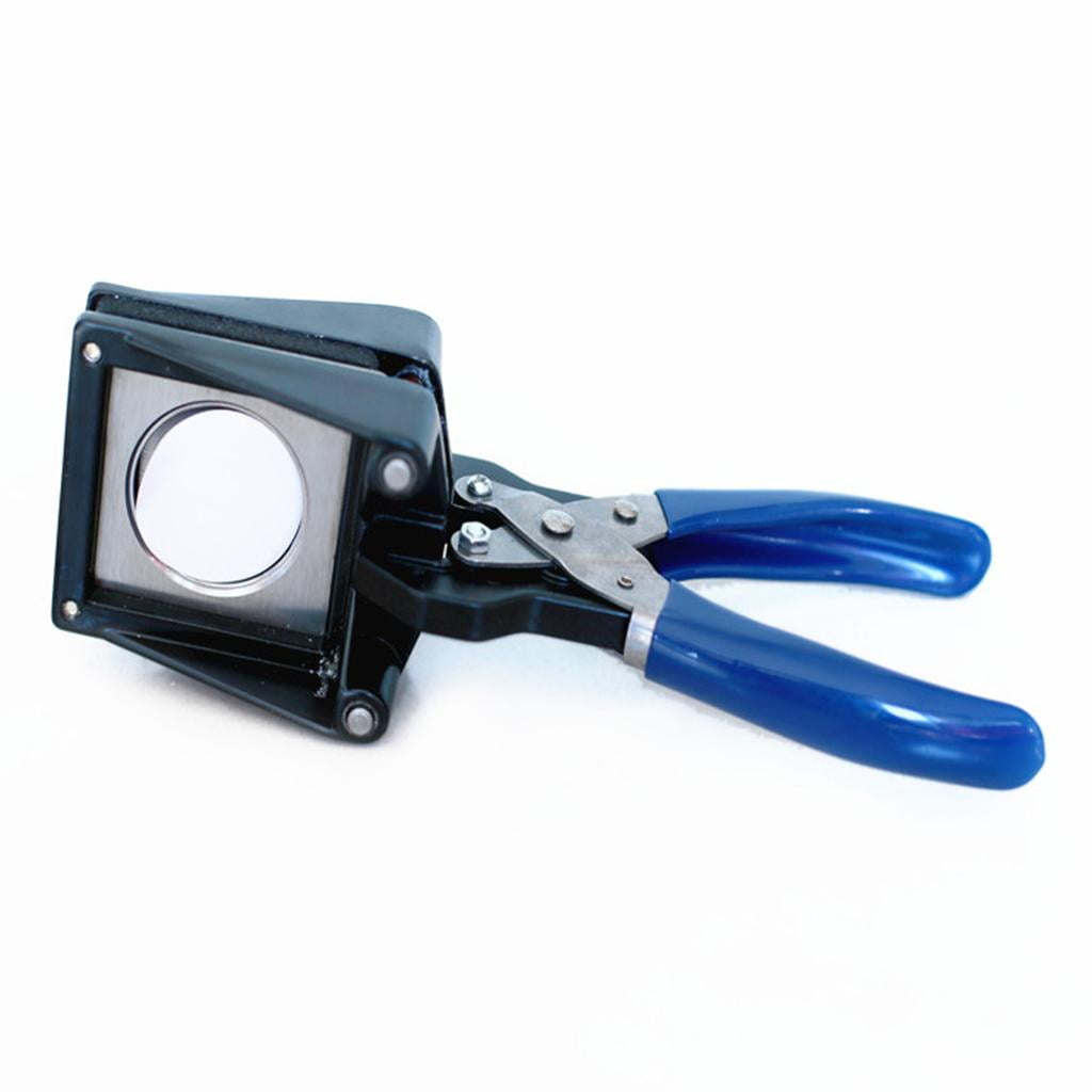 GUOOL Hand Held Round Cutter Paper Punch Circle Cutter Id License Photo Cards Making - Blue, 50MM
