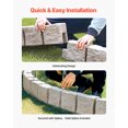 thumbnail image 3 of VEVOR Faux Stone Landscape Edging, 46.8 x 3.9 in Realistic Lawn Edging, Flexible Brick-Sized Garden Edging Border with Anchoring Spikes, Fade-Resistant Yard Edging for Driveways Walkway Brown, 3 of 8
