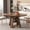 Walnut Color, variant on Round Dining Table Modern Extendable Dining Table with Removable Leaves for Kitchen