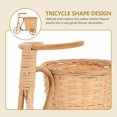 thumbnail image 3 of Bamboo Handicraft Rattan Tricycle Basket Tricycle Flower Basket Desktop Decor, 3 of 9