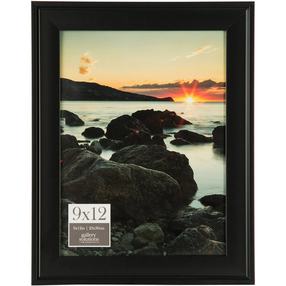 Gallery Solutions 9x12 Black Photo Frame