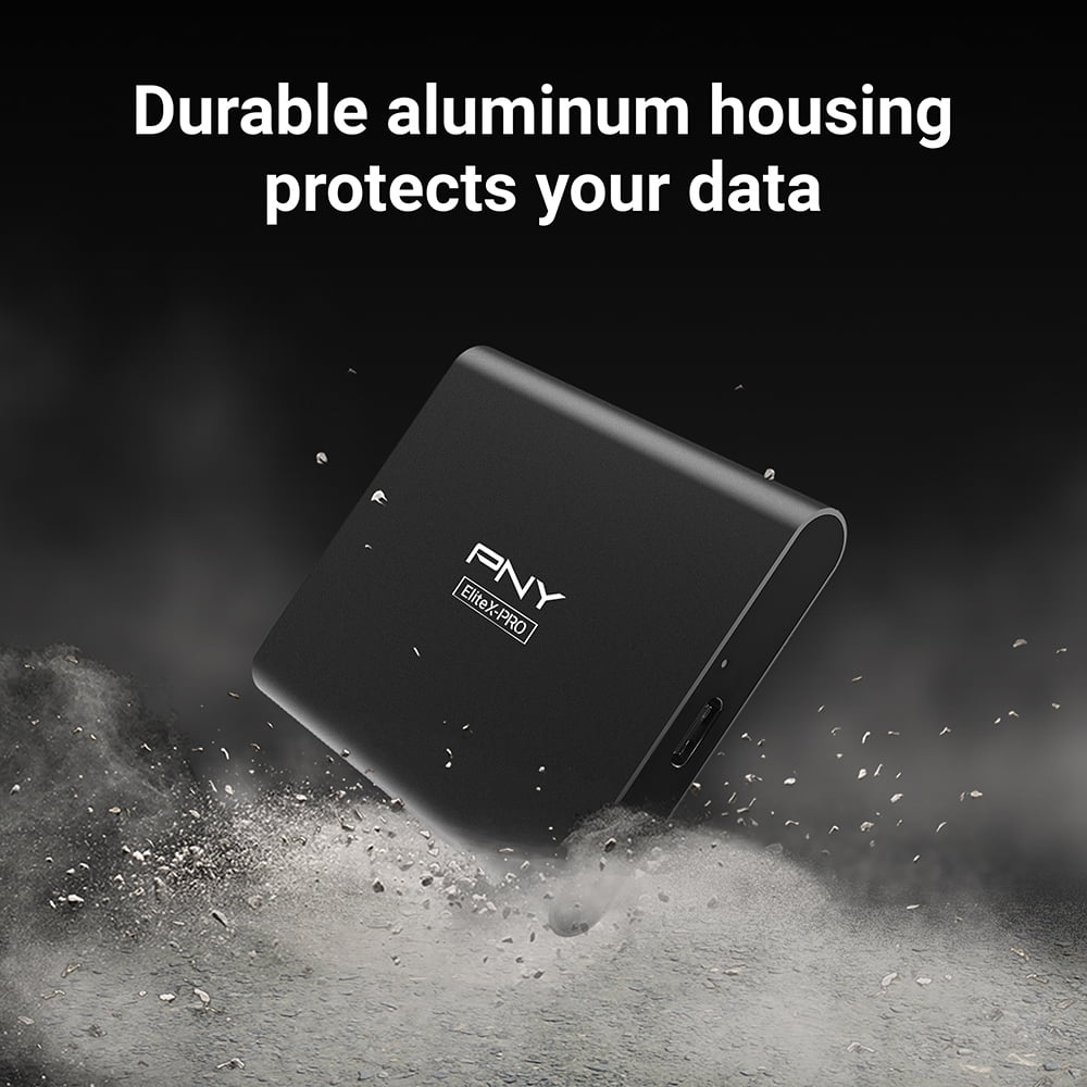 PNY EliteX-PRO 2TB USB 3.2 Gen2x1 Type-C External Portable SSD – Up to 1,600MB/s PSD0CS2260-2TB-RB