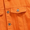 thumbnail image 5 of Rhuody Winter Coats For Men Men'S Autumn Outdoor Solid Colour Loose Style Long Sleeve Denim Jacket Coat Handsome Clothes Orange L, 5 of 9