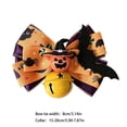 thumbnail image 3 of Detachable Halloween Pet Bow With Jingle Bell, Purple Black Witch Pumpkin Bat Ribbon Bow Collar Decor For Cats & Small Dogs, 3 of 5