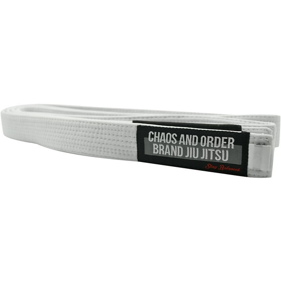 Chaos and Order Premium Jiu-Jitsu Rank Belt - A2 - White